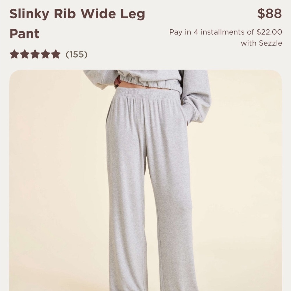 Nuuds Slinky Rib Wide Leg Pants